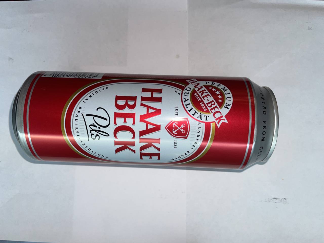 Пиво "ХААКЕ-БЕК ПИЛЗНЕР" ("HAAKE-BECK PILSENER") светлое пастеризованное, 4,9%, АЛЮМИНИЕВАЯ БАНКА 0,